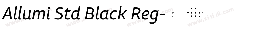Allumi Std Black Reg字体转换